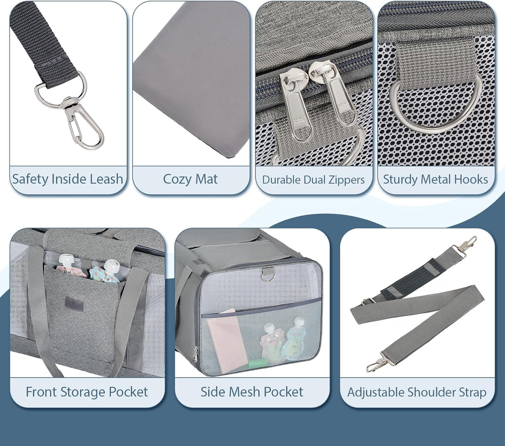 Cat Carrier for 2 Cats, Large Soft-Sided Pet Travel Carrier