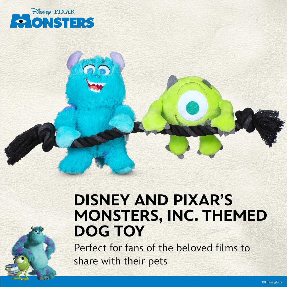 Disney Pixar, Monsters Inc, Squeaky Dog Toy, Mike Wazowski, Sulley