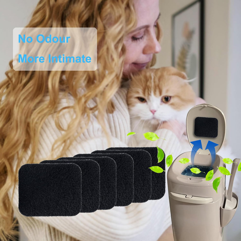 6PCS Activated Charcoal Filters for Litter Genie Standard Pail
