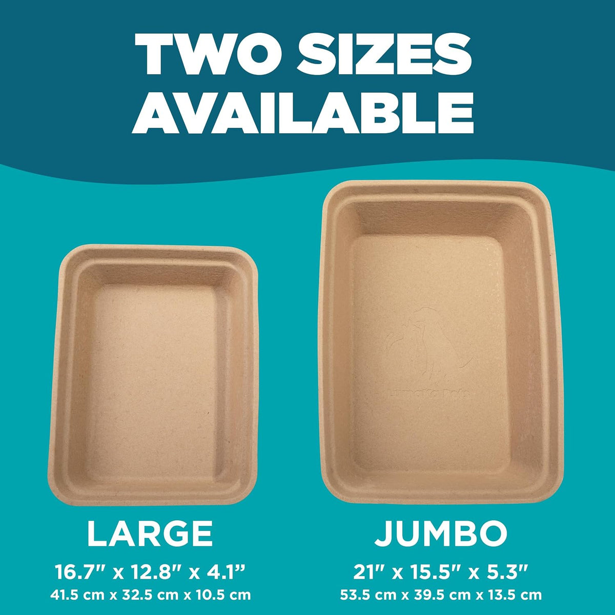 Disposable Cat Litter Box, 5-Pack (Jumbo) – Extra Thick & Sturdy, Leak Resistant, No Scrubbing, Odor Resistant, Biodegra