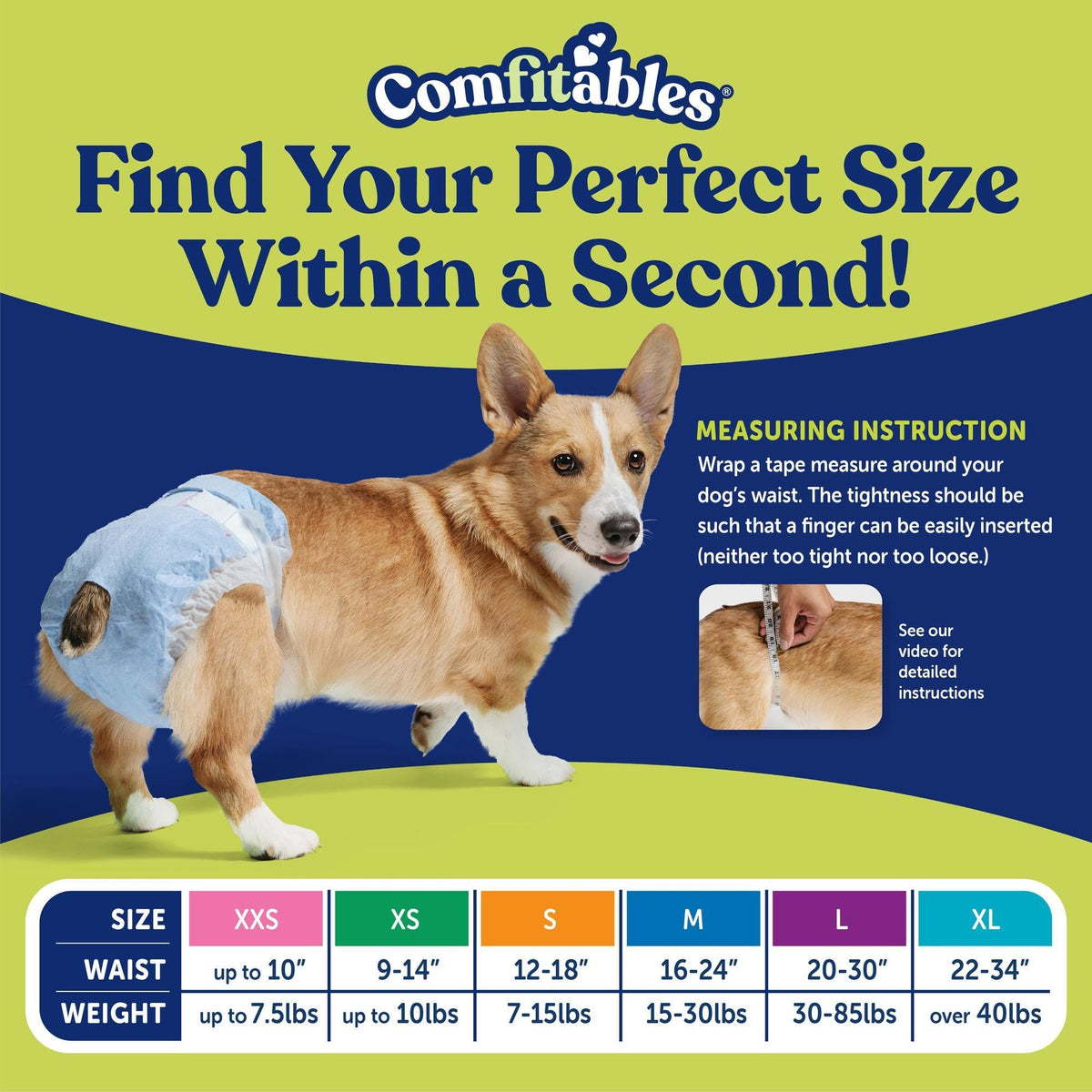 Hartz Disposable Dog Diapers, Size M 32 count, Comfortable & Secure Fit, Easy to Put On