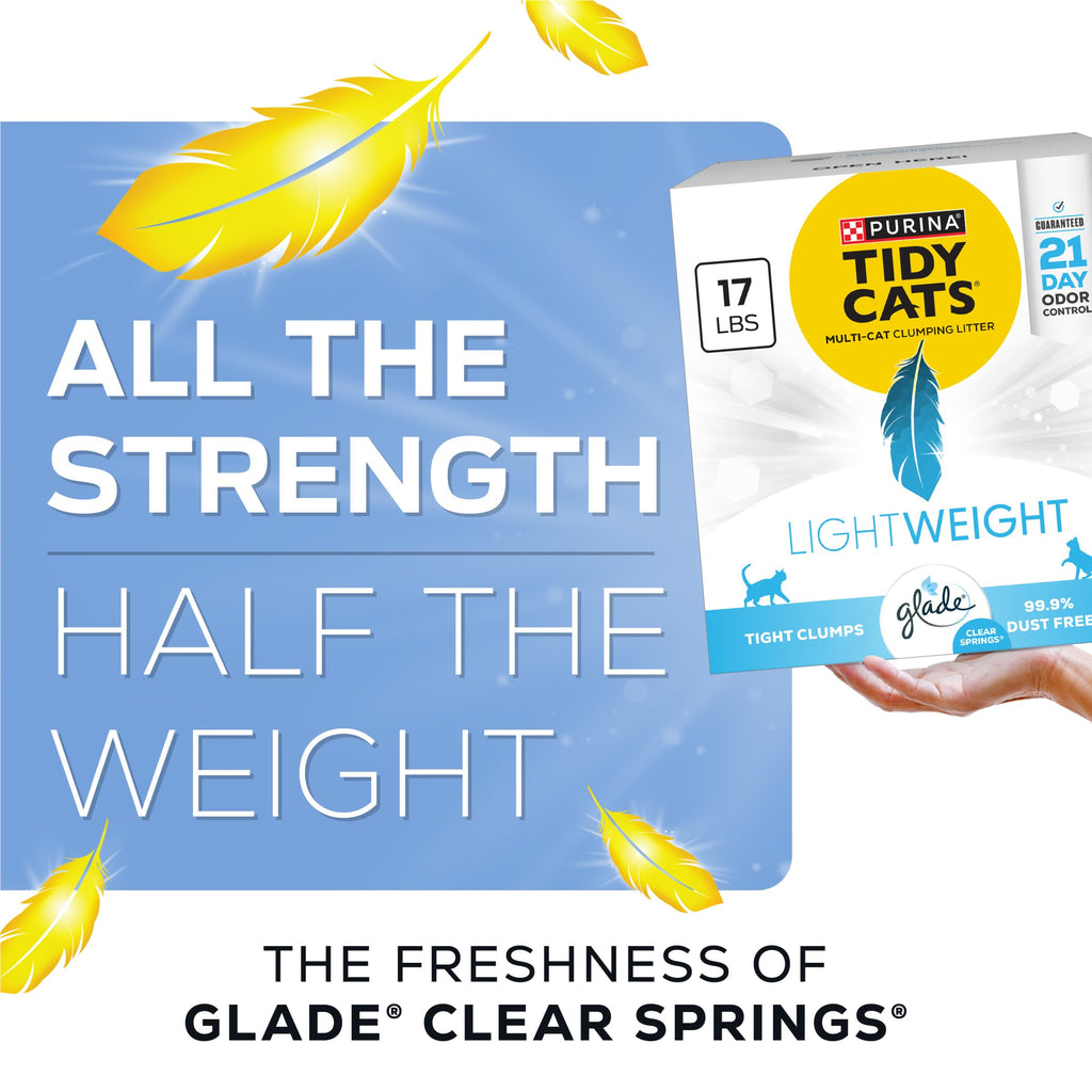 Purina Tidy Cats LightWeight Glade Clear Springs Litter, 17 lb