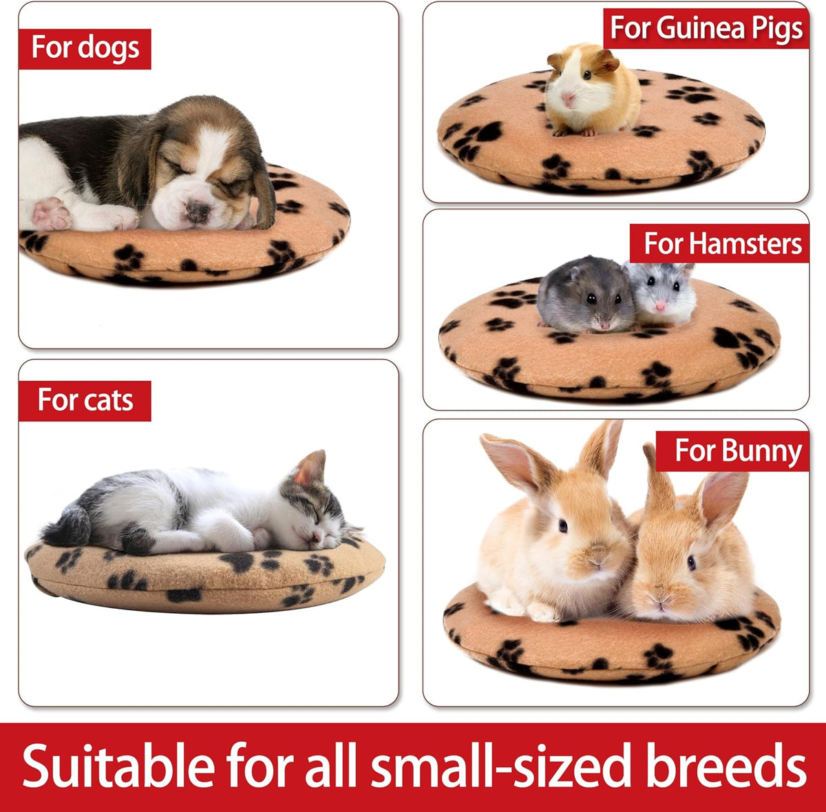 Gelbesty Original Pet Heating Pad Microwave, Snuggle Warming Safe Outdoor Newborn Kitten Puppy Pet Bed Warmer, Gel Reusa