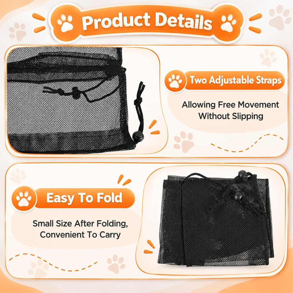 Foxtail Mask for Dogs, Breathable Mesh Dog Mask with Adjustable Elastic