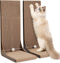 26.8 Inch Cardboard Cat Scratching Post for Indoor Cats 2-Pack