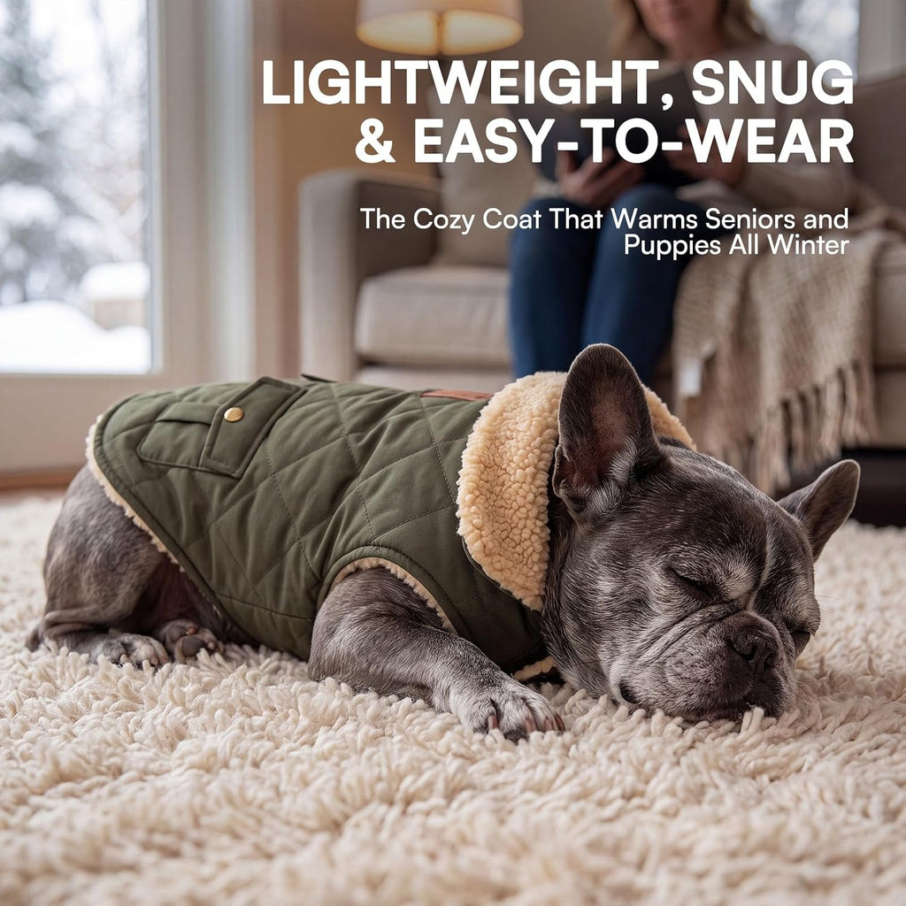 Warm Puffer Dog Coat Thick Plush Quilting Medium Winter Jacket