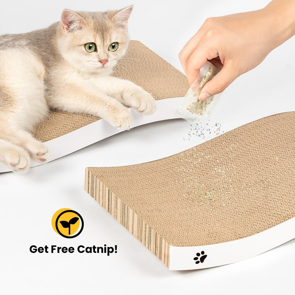 Cat Scratcher, Durable Scratch Pad, Corrugated Cardboard Scratching Board for Indoor Cats, Heavy Duty, Double-Sided Usab