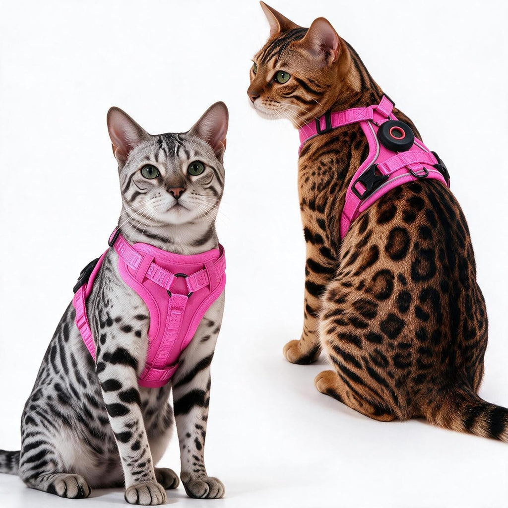 Large Cat Harness & Leash Set, Escape-Proof Soft Vest for Outdoor Walking