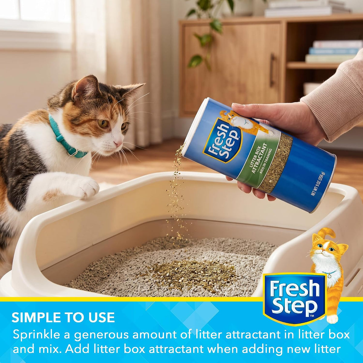 Fresh Step Attractant, Cat Litter Powder, Litter Training Aid, 9 oz