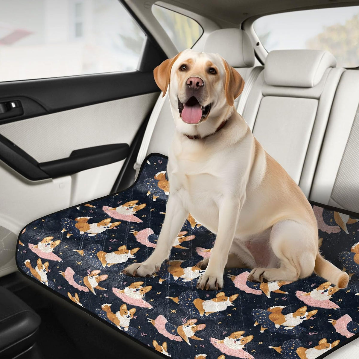 Washable Pet Pad Cute Corgi Ballet Tutus Space Mat