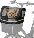 Pet Bike Basket – Dog Cat Handlebar Carrier | Mesh Window Reinforced