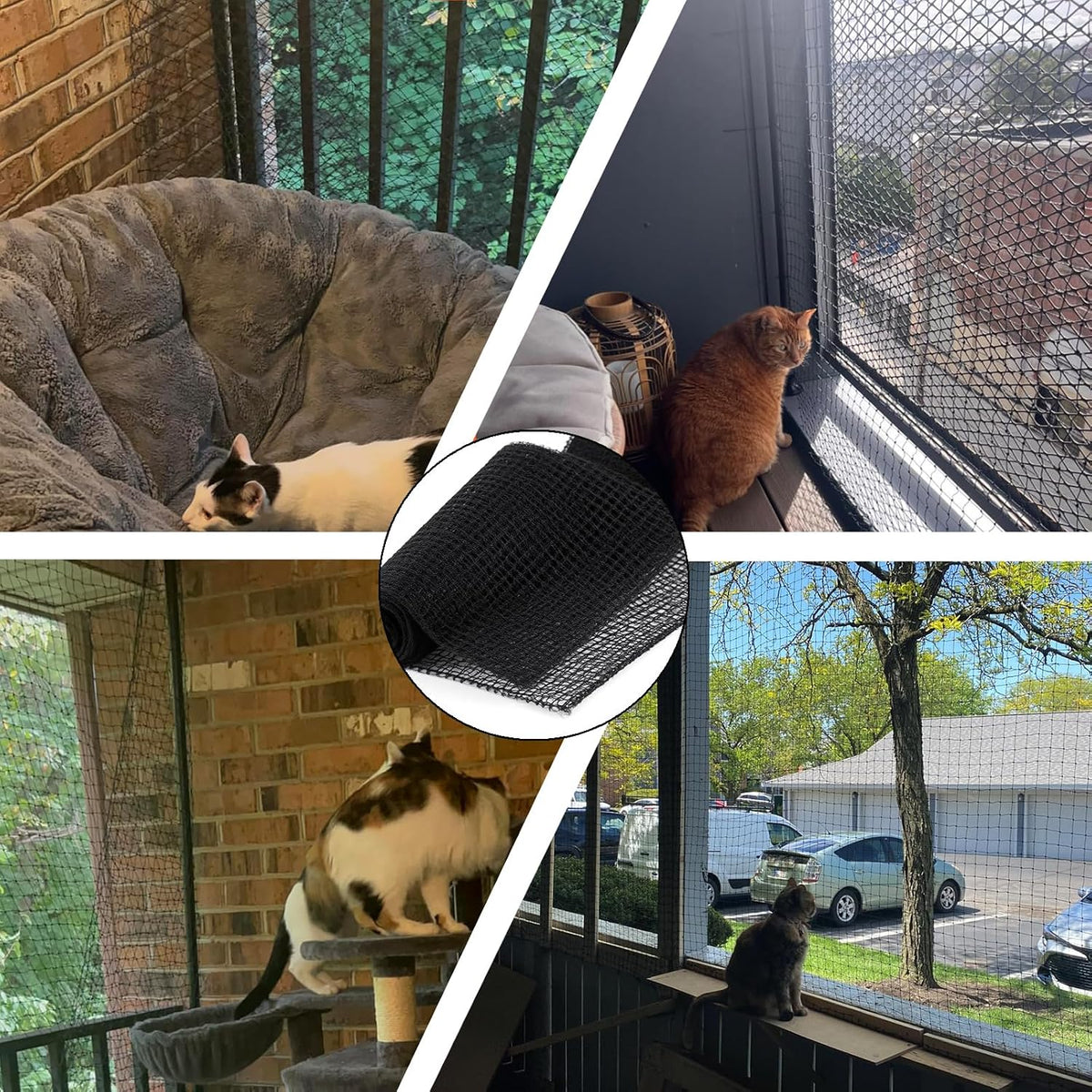 POYEE 10x20ft Cat Netting Balcony, Safety Net for Pets