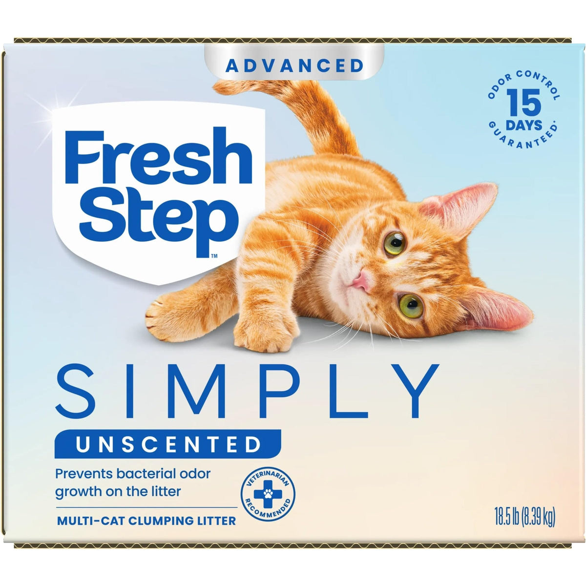 Fresh Step Advanced Simply Unscented Multi Cat Clumping Cat Litter, 18.5 lb