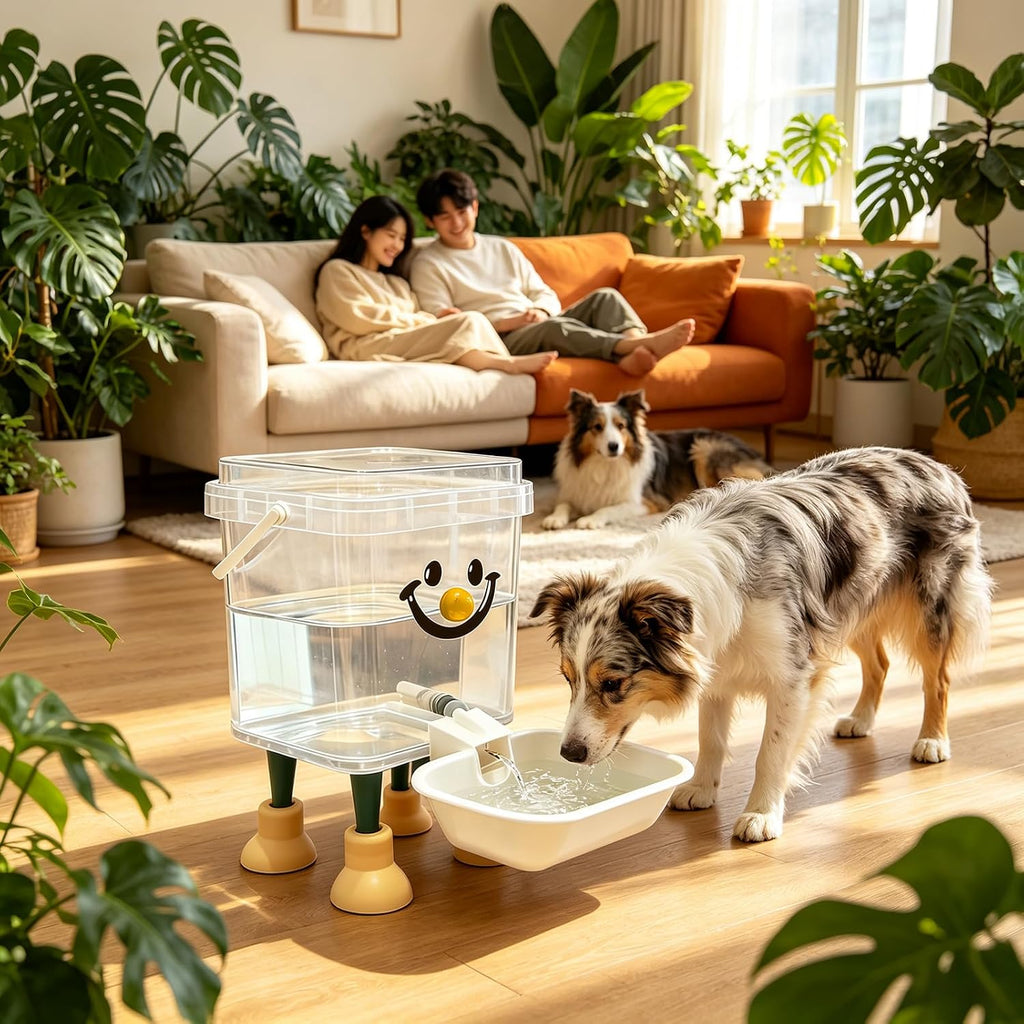 Cats Water Feeder Clear Reservoir Portable No Plug Bowl 3L 5L