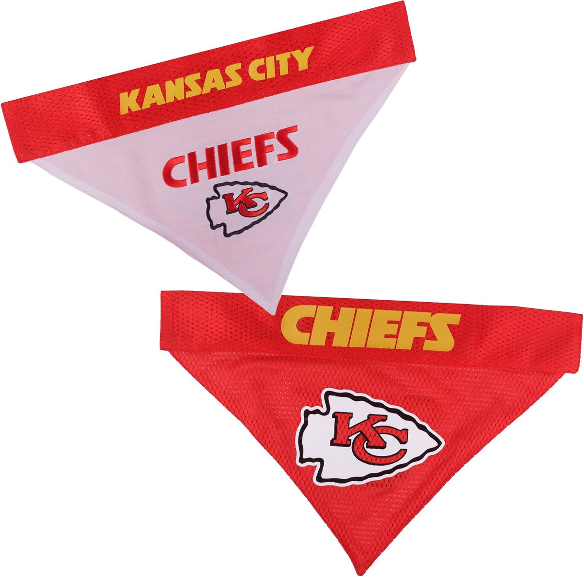 NFL DOG BANDANA - DETROIT LIONS REVERSIBLE PET BANDANA. 2 Sided Sports Bandana with a PREMIUM Embroidery TEAM LOGO, Larg