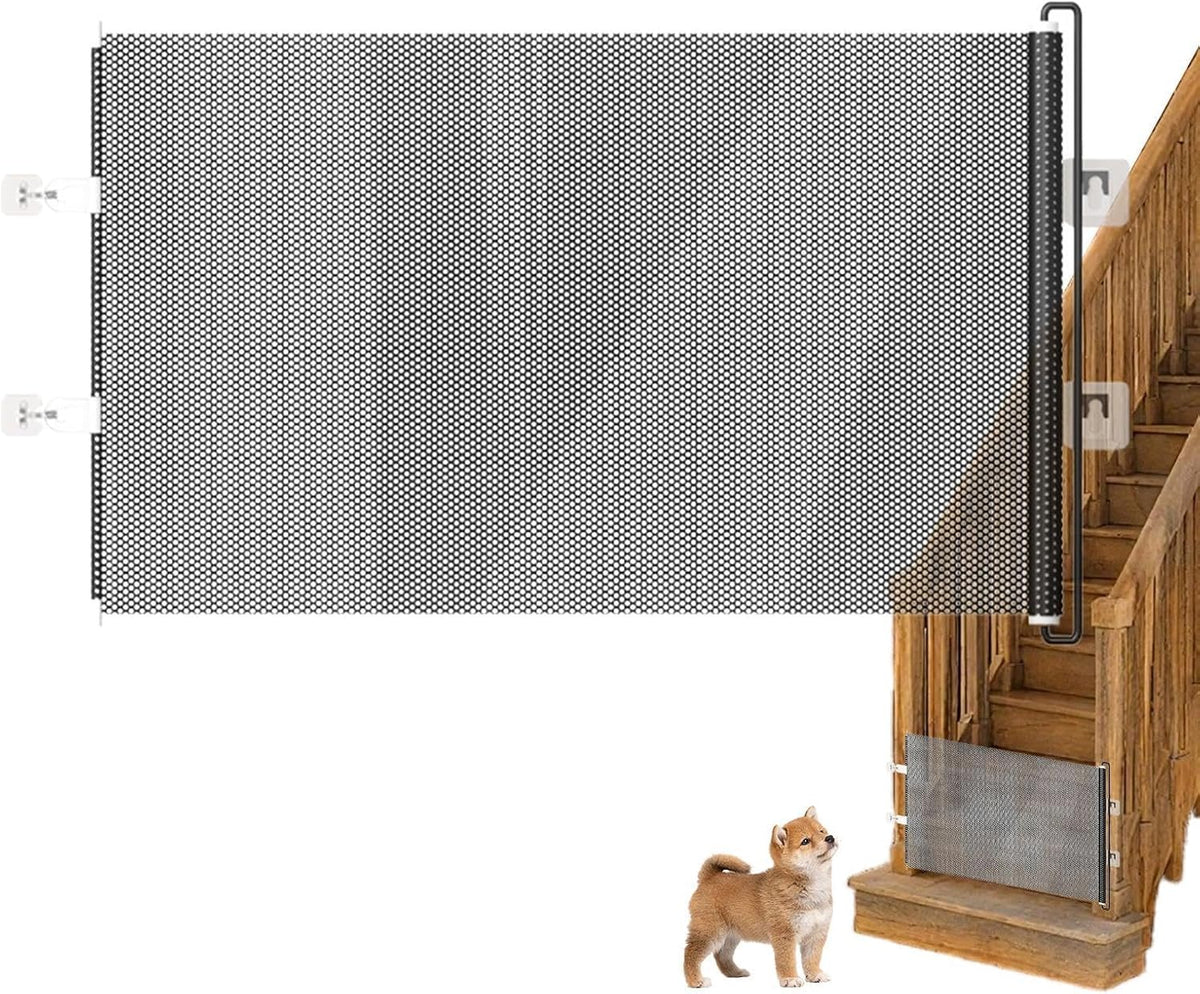 No-Drilling Retractable Dog Gate - Door Fence Accessory, Product with