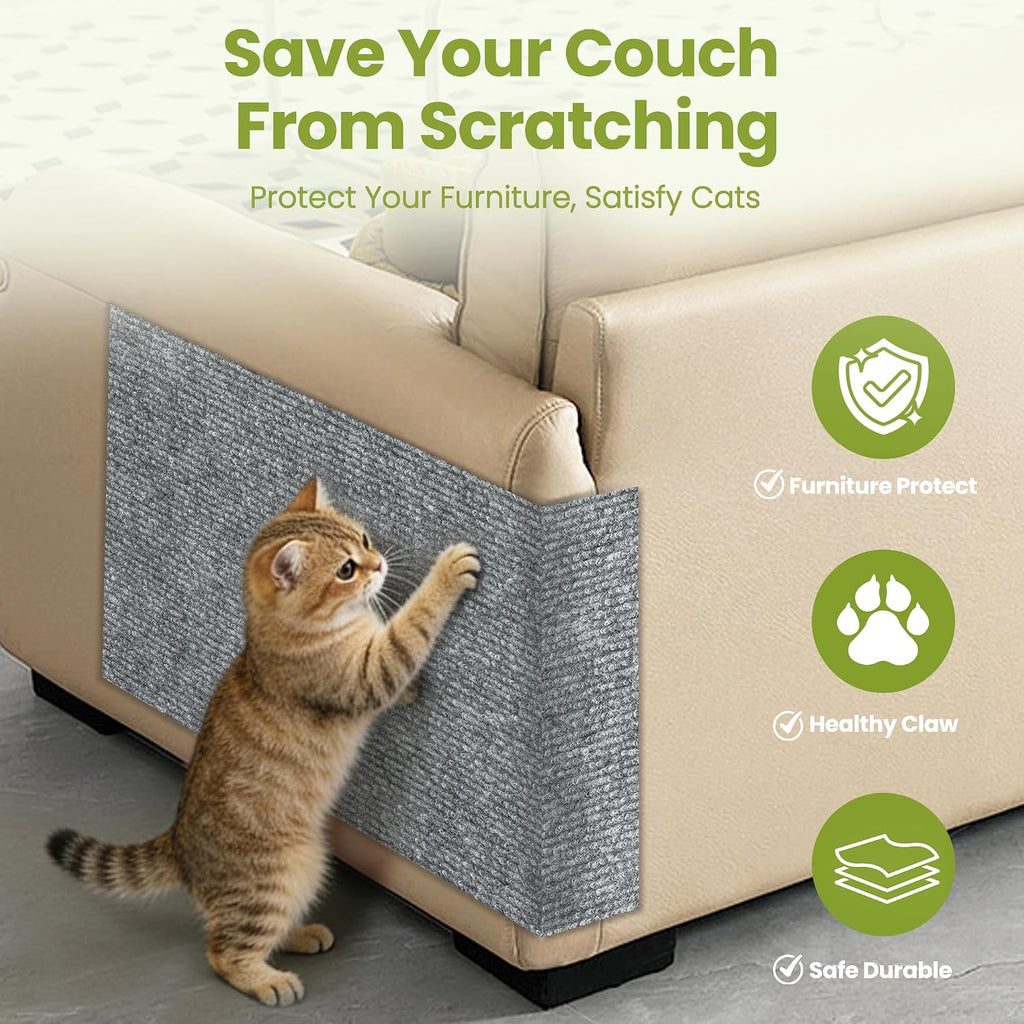 Cat Scratch Couch Furniture Protector, 78.7" x 15.8" Cat Scratcher Pad