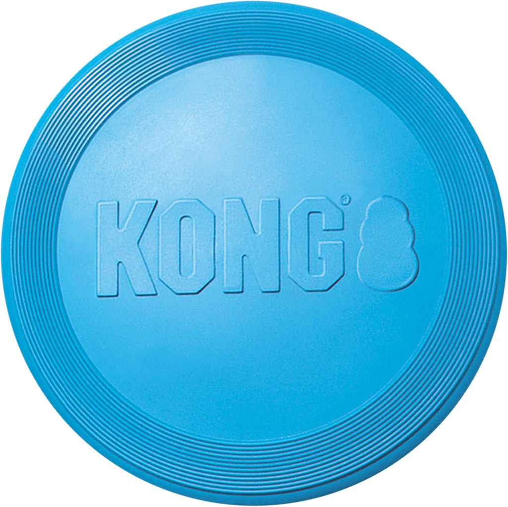KONG Puppy Flyer, Soft Rubber Flying Disc Toy, for Small Puppies, Blue