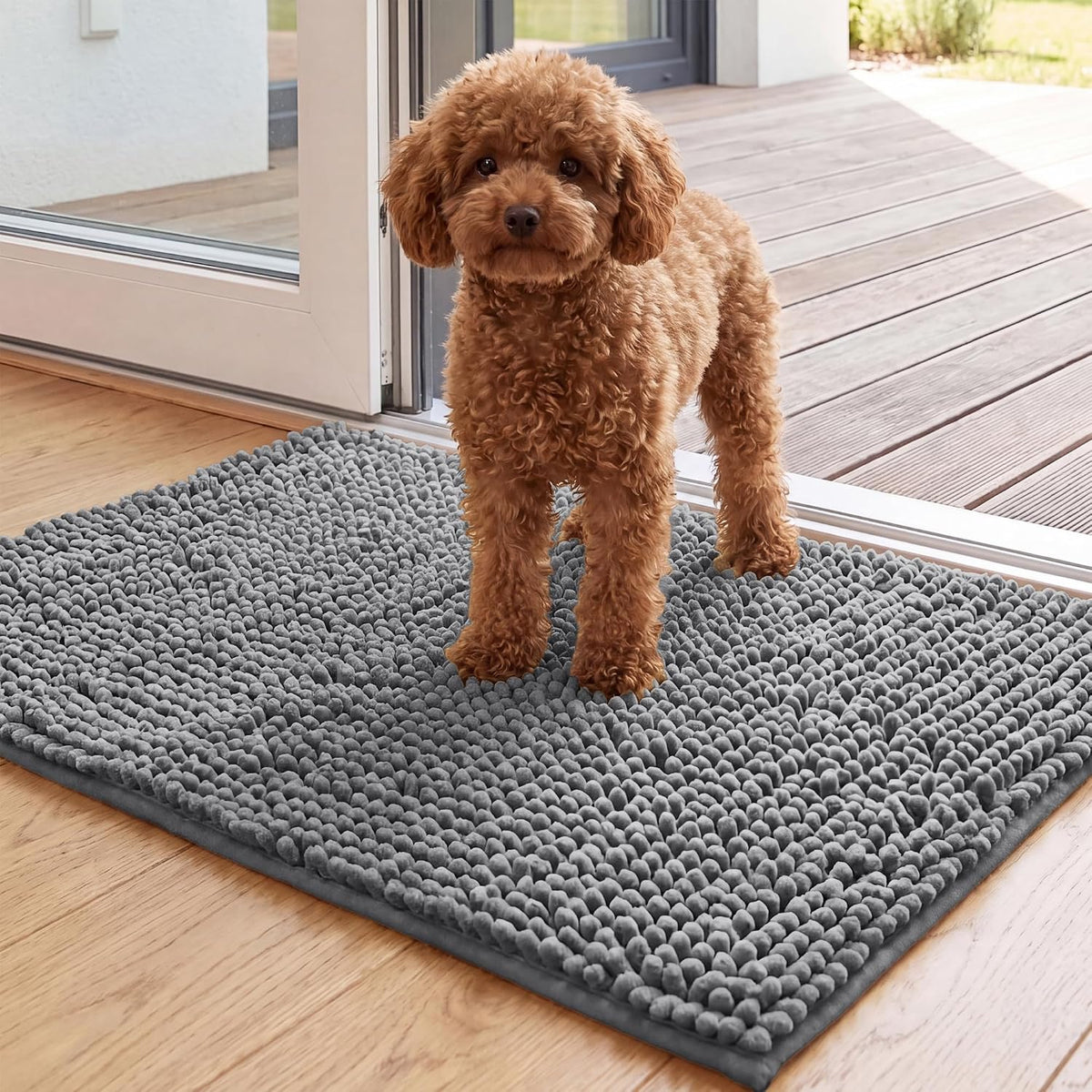 H.VERSAILTEX Dog Door Mat for Muddy Paws, Super Absorbent Mud Mat 30" x 48"