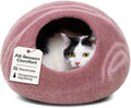 Cat Cave – Natural Wool – Self-Warming Hideaway for Indoor Cats & Kittens