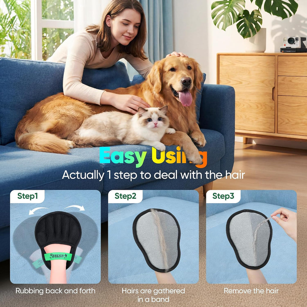Pet Hair Removal Glove for Cat & Dog, Electrostatic Pet Hair Remover Tool