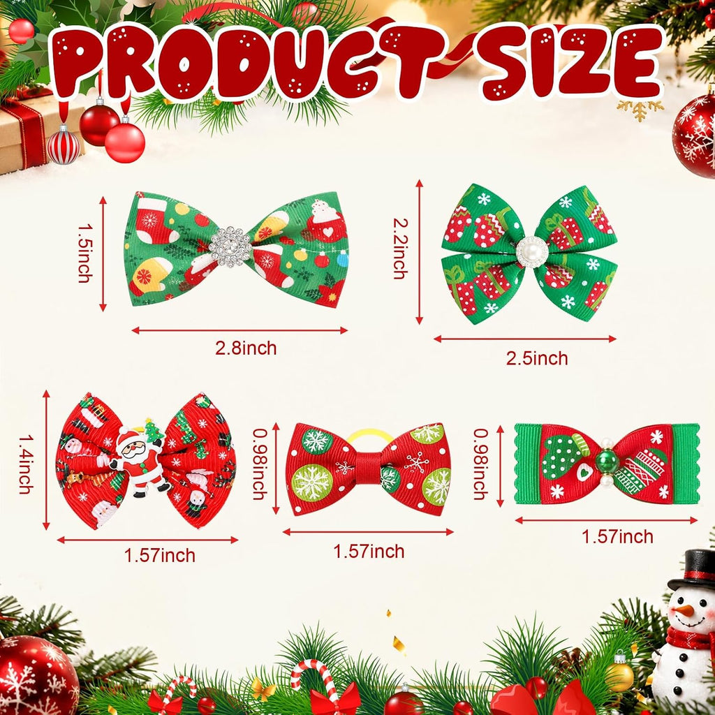 150 Pcs Christmas Dog Hair Bows Grooming Bows Bulk