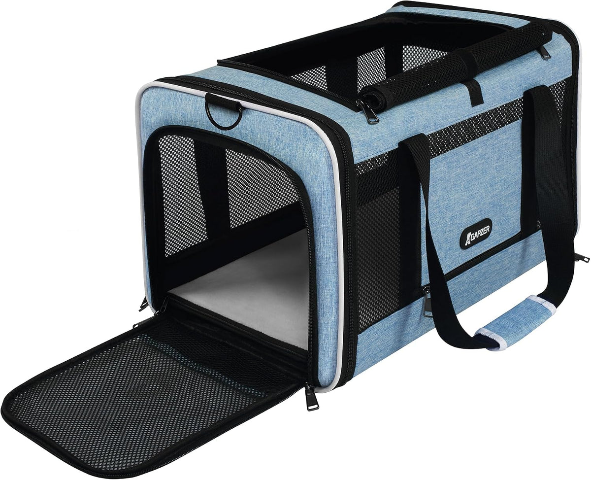Cat Carrier 18 x 11 x 11 Top Loading Soft Pet Travel Bag Over 15lbs