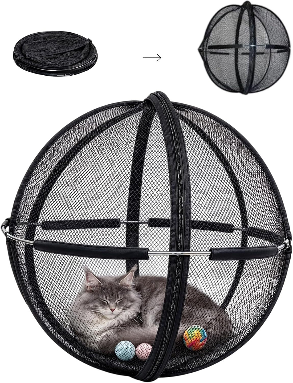 2027 Cat Hamster Ball for Outside, Hamster Ball for Cats, Rolly Cat Ball