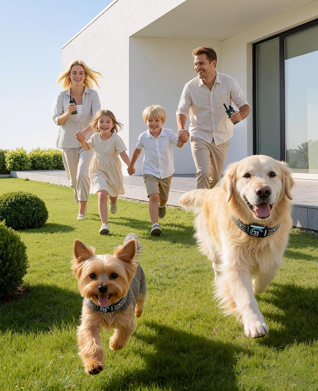 2-in-1 Dog Shock Collar & Dog Bark Collar,Smart Anti-Barking