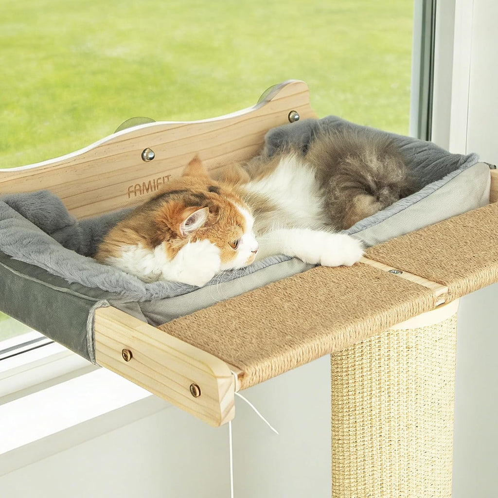 54" Tall Cat Scratching Post with Window Perch