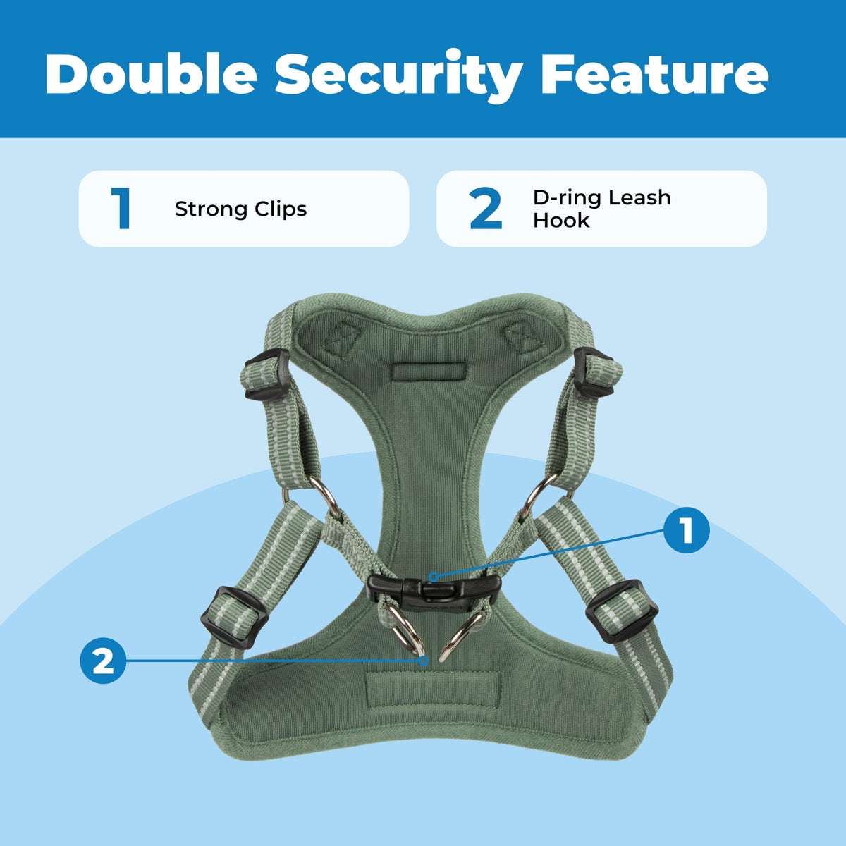 Voyager Step-in Flex Adjustable Dog Harness - Moss Green, Medium
