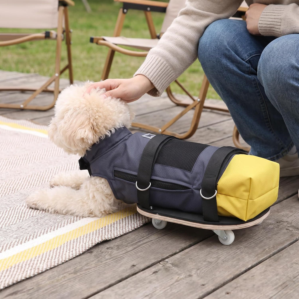 Dog Mobility Support Cart, Skateboard Wheelchair for Back Legs