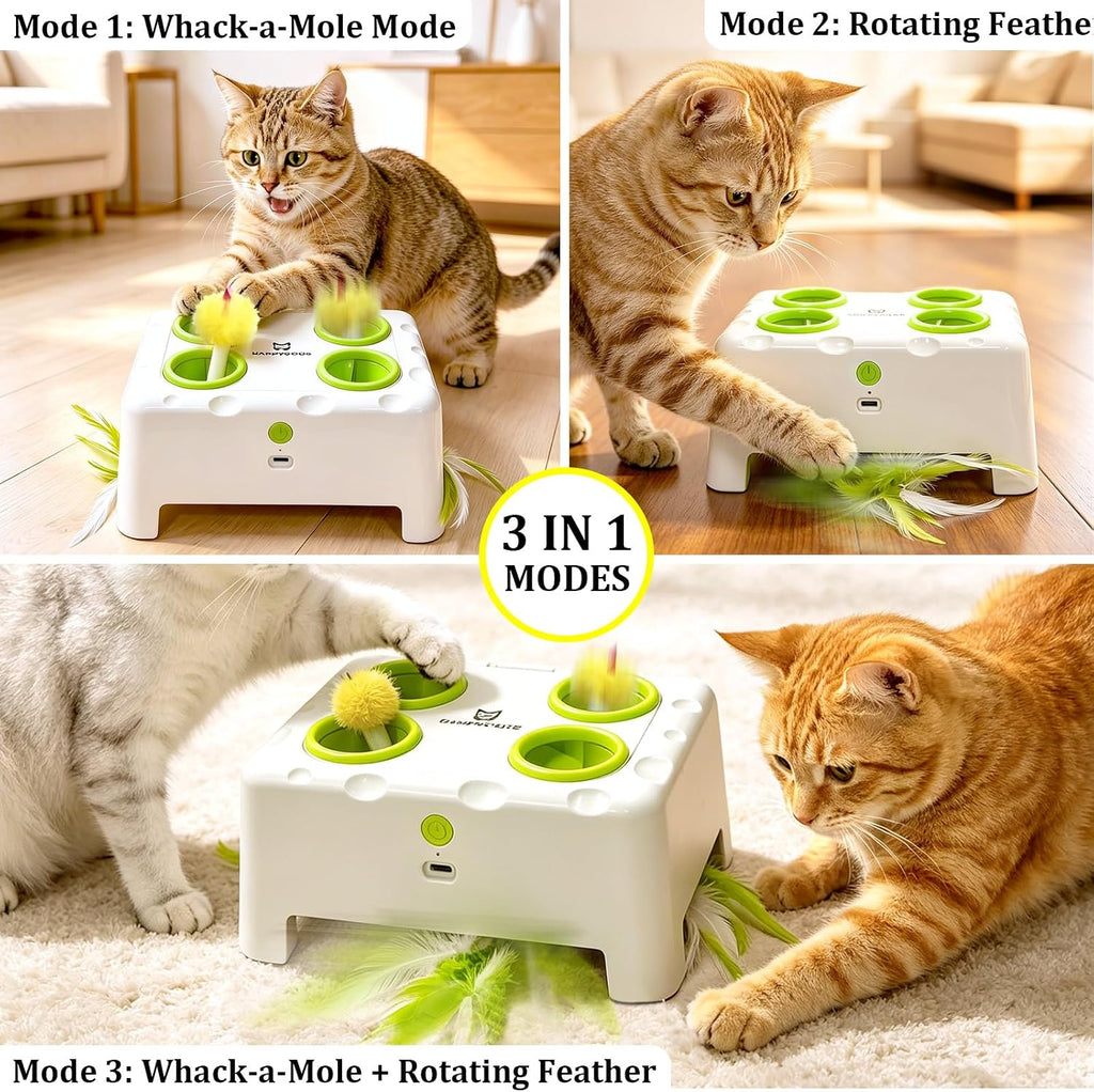 Cat Interactive Automatic Toys, Magic House Whack-a-Mole Toy