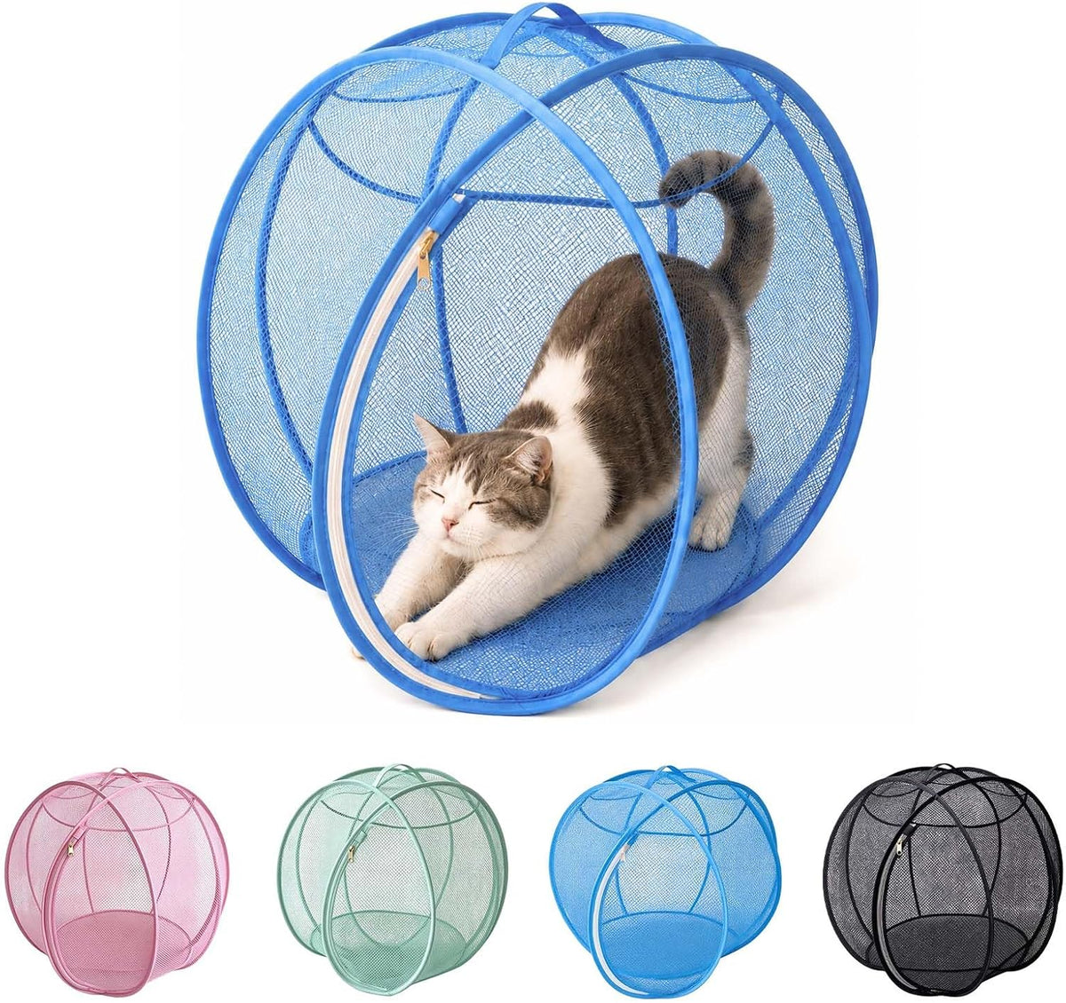 Pop Up Catio Outdoor Cat,Hamster Ball for Cats,360°Panoramic Rolling