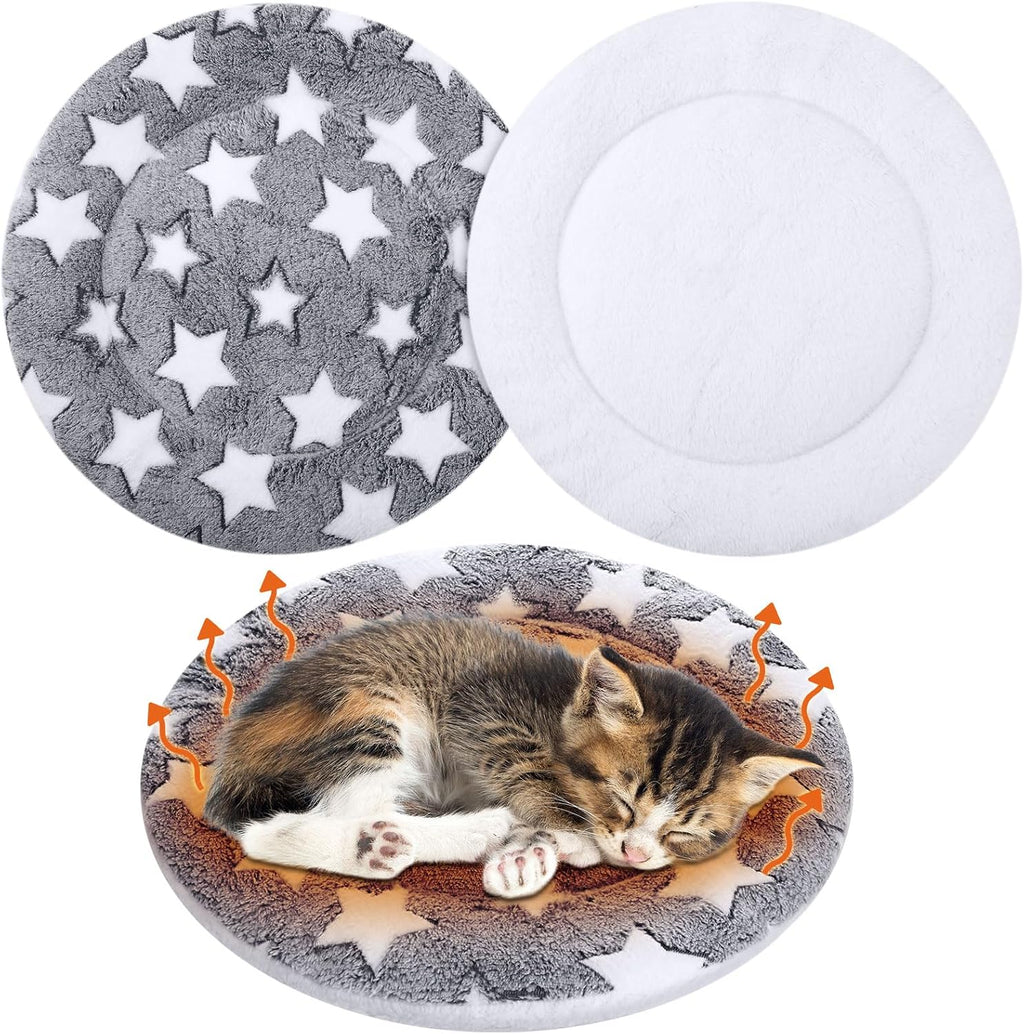 2 Pack Self Heating Cat Pad Self Warming Dog Mat, 16'', Large Star