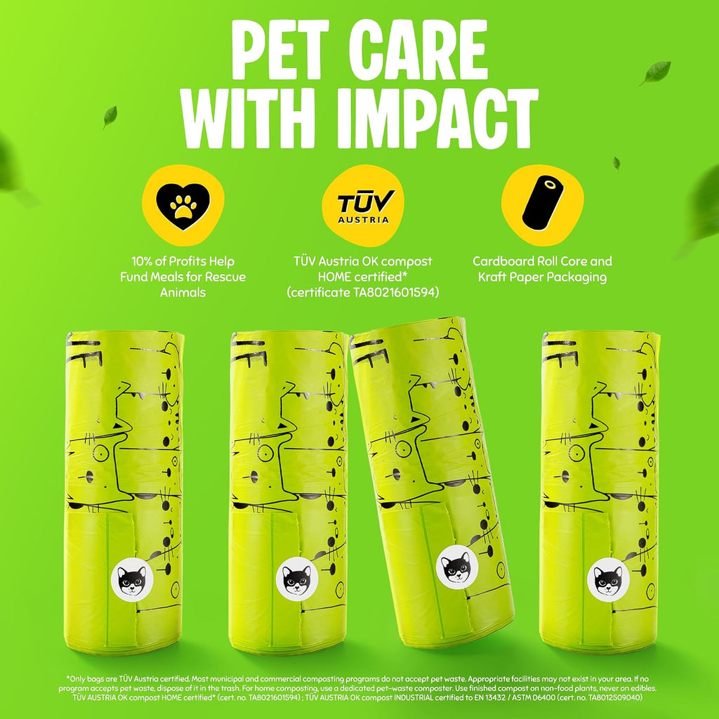 Cat Litter Bags for Poop - TÜV Austria OK compost HOME certified - XL, 30