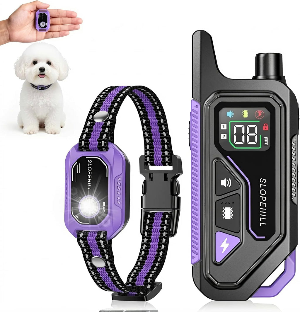 SLOPEHILL Mini Shock Collar for Small Dogs 5-30lbs,Featuring No Shock Mode