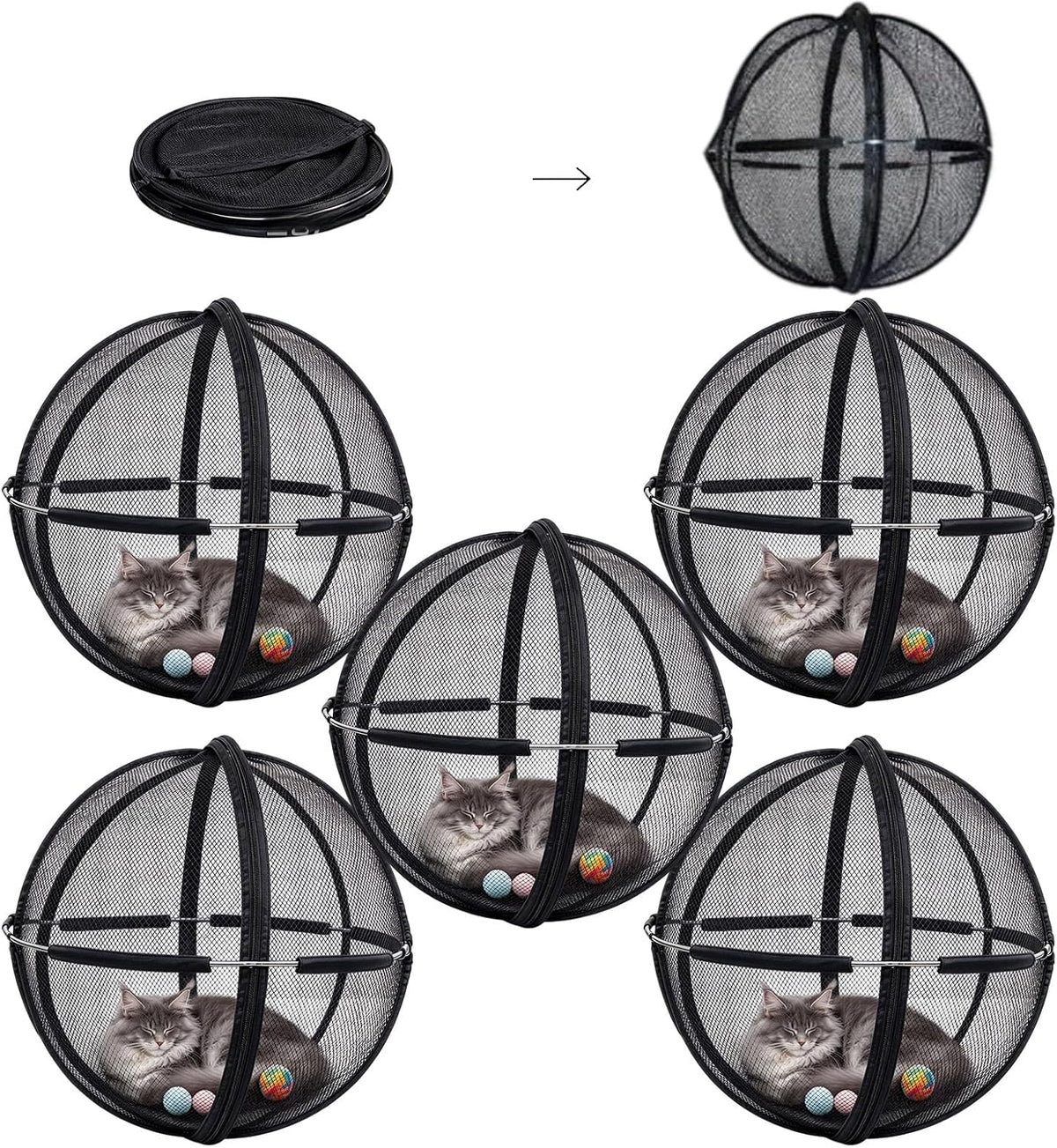 2027 Cat Hamster Ball for Outside, Hamster Ball for Cats, Rolly Cat Ball