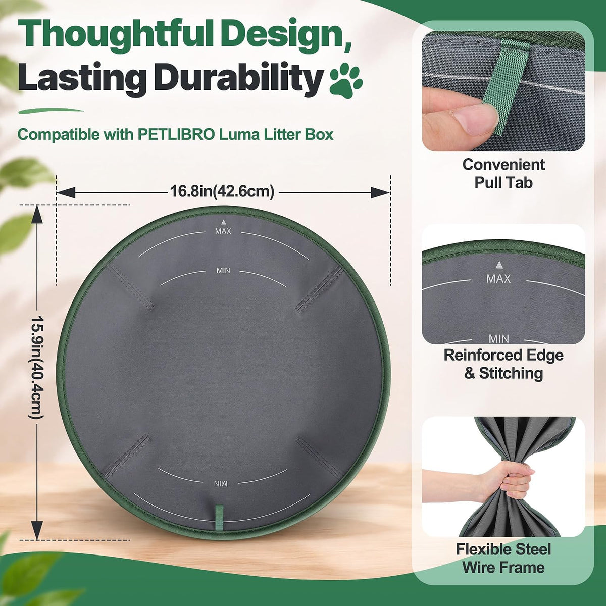 Enhon Cat Litter Pad Set Compatible with PETLIBRO Luma Automatic Litter Box