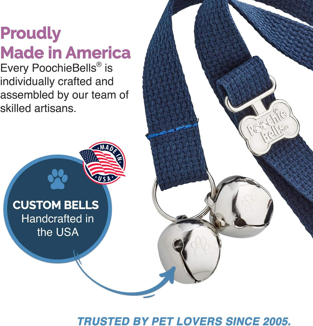 Dog Door Bells for Potty Training, Quick & Easy Puppy Potty Training Method Included, Handcrafted in USA with Loud, Paw-