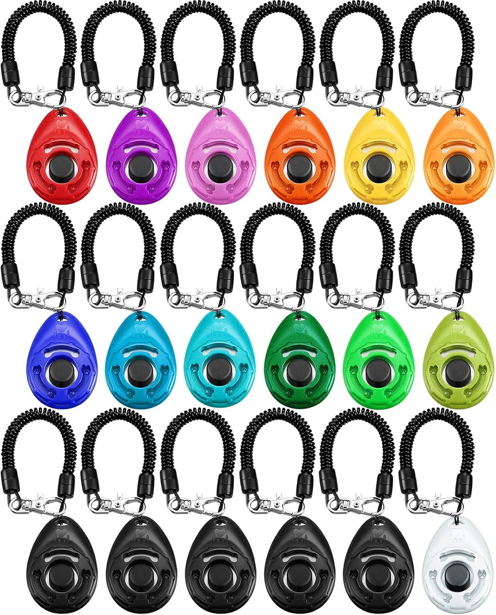 Frienda 18 Pcs Dog Training Clicker with Wrist Strap for Pets, Multicolor