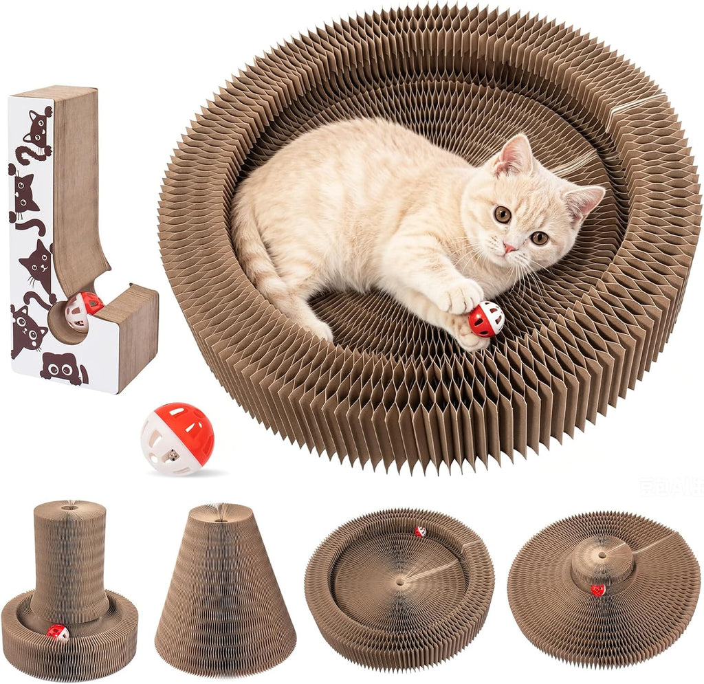 Cat Scratcher, Interactive Cat Toys for Indoor Cats Cardboard Scratch Pad