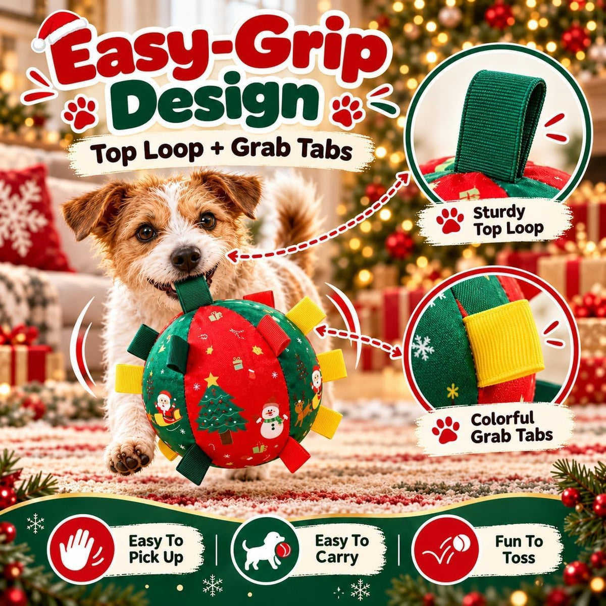 Jingle Paw Ball For Christmas Interactive Jinglepaw Dog Cat Toy