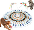 Potaroma Cat Toys Chargeable, 3in1 Hide and Seek for Kittens, Interactive Automatic Play, Fluttering Butterfly, Moving W