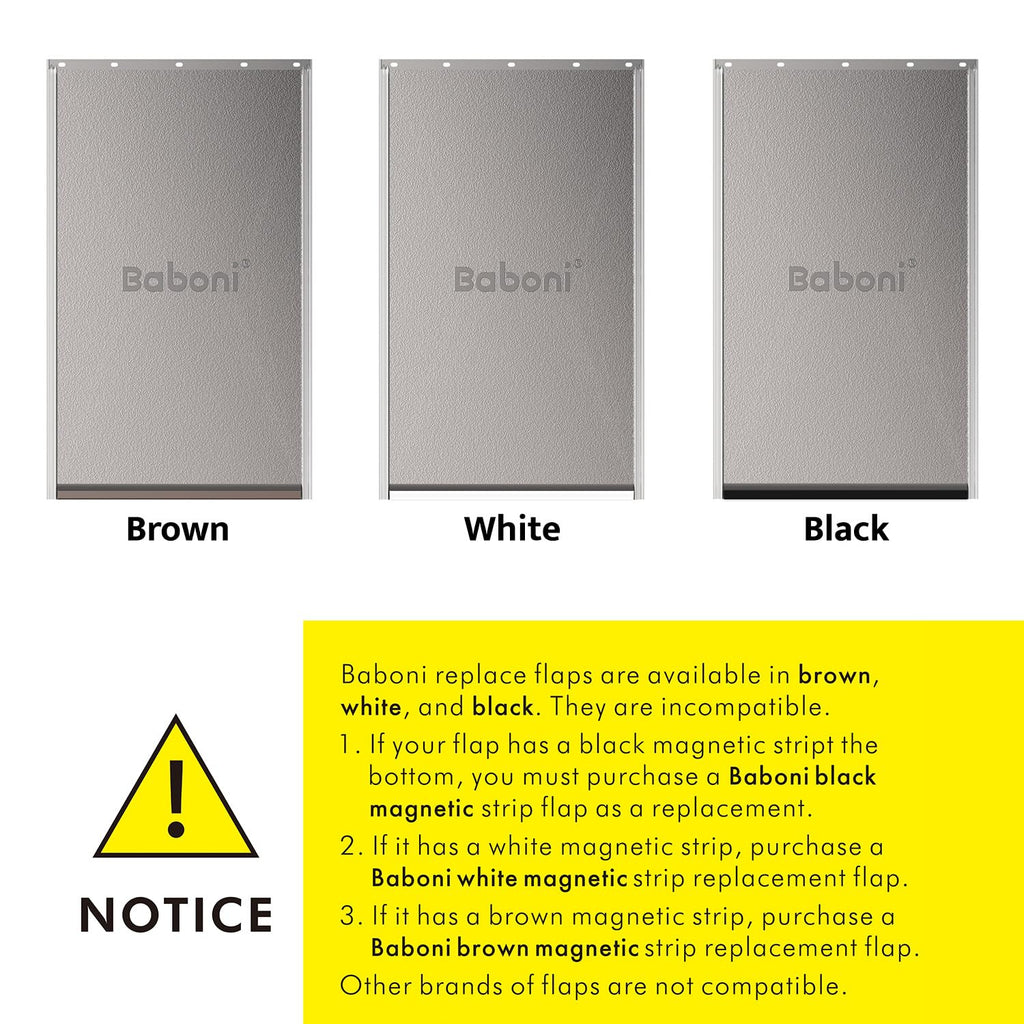 Baboni Replacement Flap for Dog and Cat Doors Including Screws, Large(10 1/8 in x 16 7/8 in)