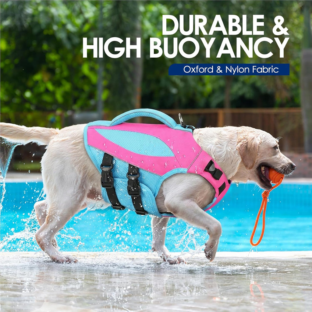 Dog Life Jacket High Buoyancy Small Dog Life Vest for Swimming, S