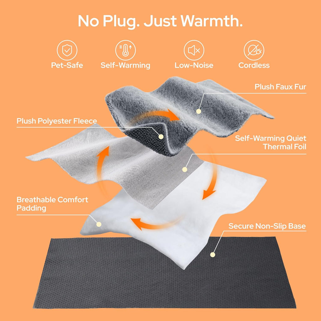 Bedsure Self Warming Cat Bed Mat,Small Pet Extra Warm Self Heating Cat Pad