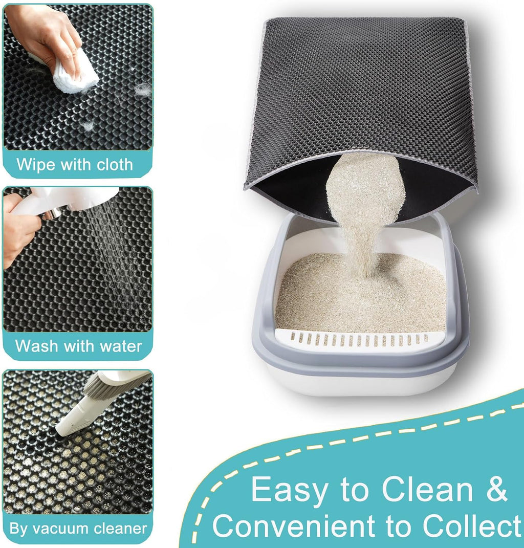 Cat Litter Mat Large, 35x25 In Cat Litter Trapping Mat, Scatter Control