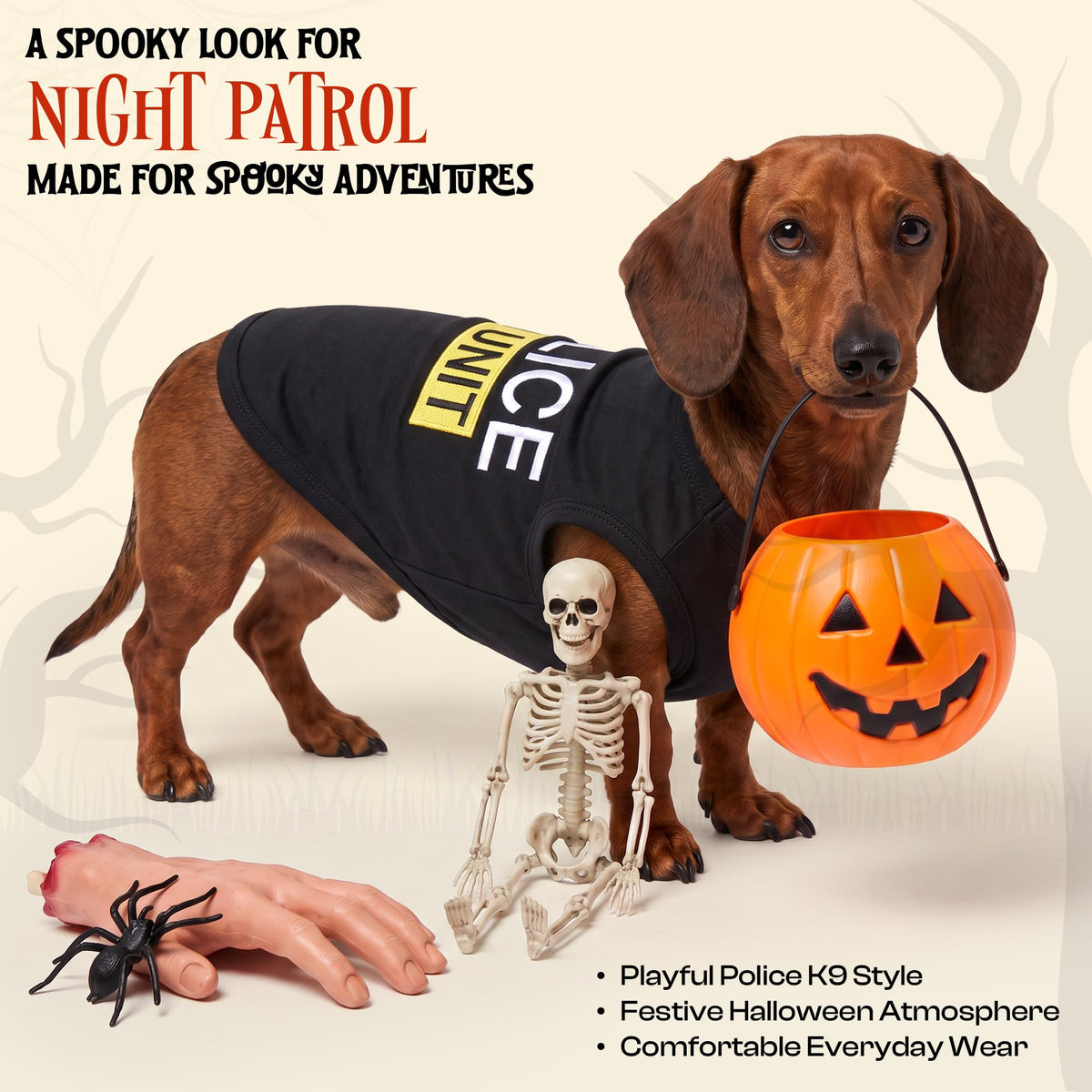Parisian Pet Dog Halloween Costume - Police K-9 Halloween Shirt for Dogs