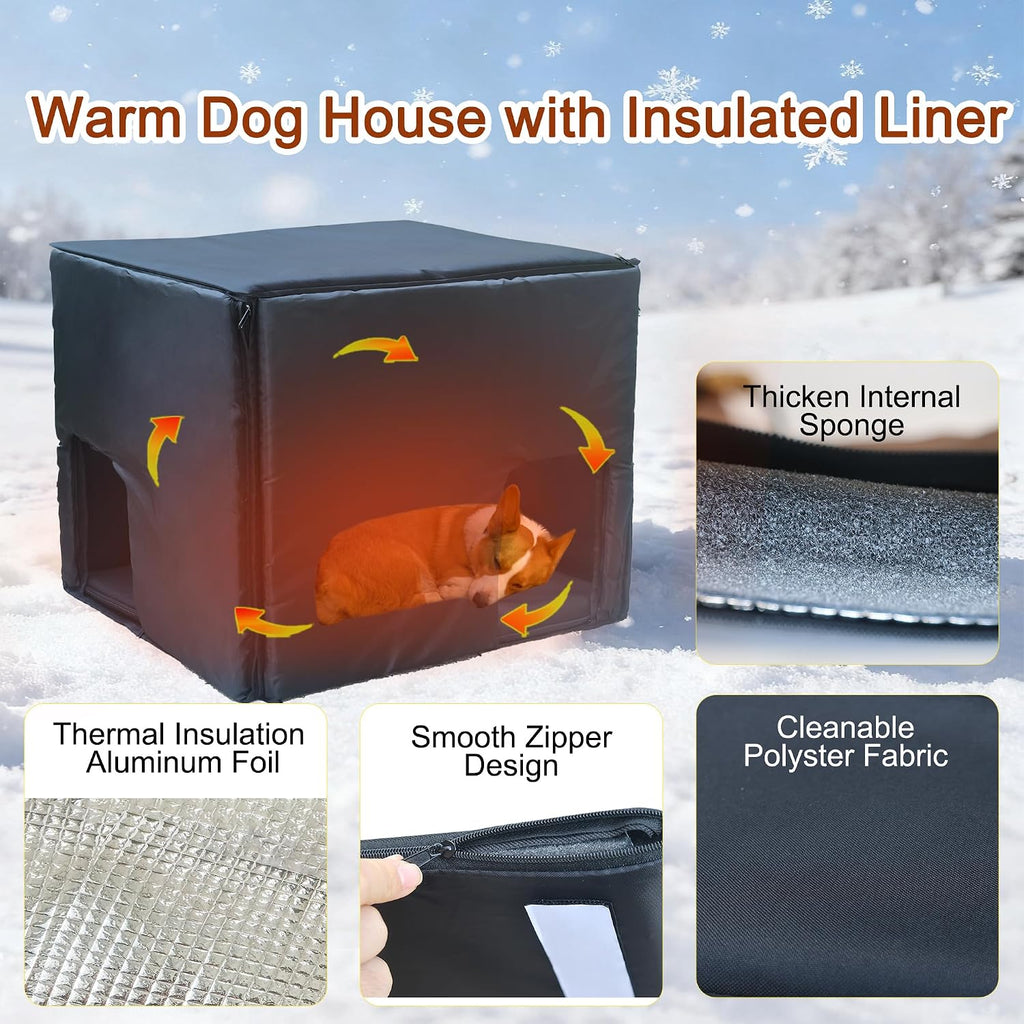 Insulated Dog House Outdoor Weatherpoof Plastic Dogs Houses Indoor
